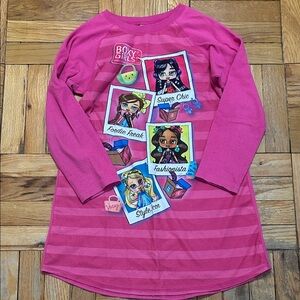 Pink Long Sleeve Nightgown for Kids